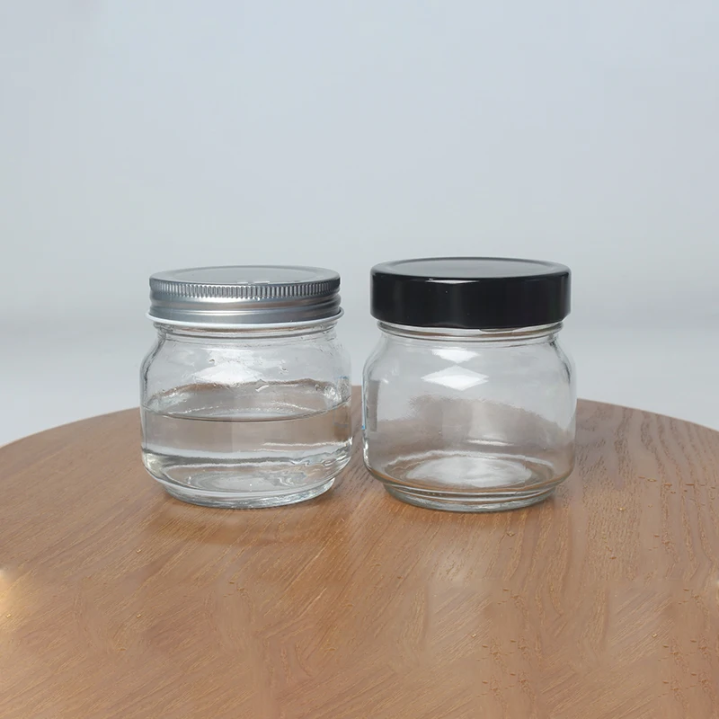 8oz Wide Mouth glass mason jar with split tops lid for canning honey food storage