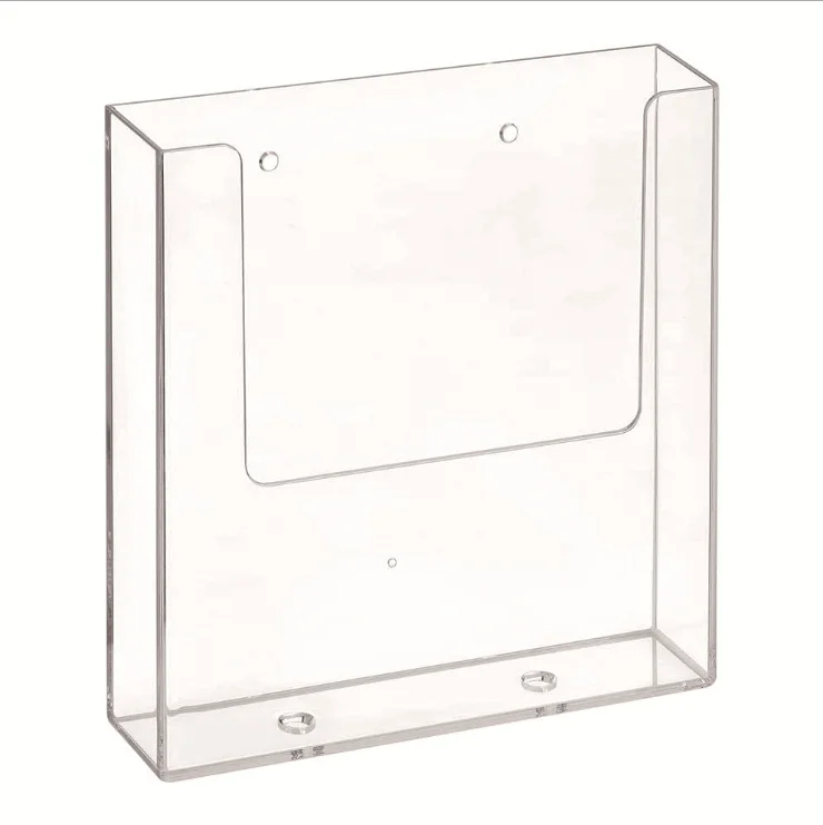 
A4 size wall-mountable data display documents receive acrylic box transparent directory display showcase 