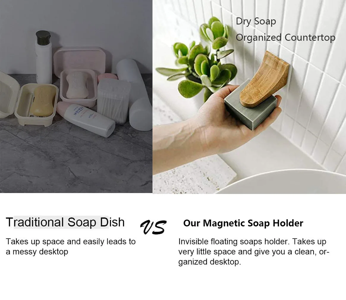 Бамбуковый воздухосушитель магнитный держатель для мыла