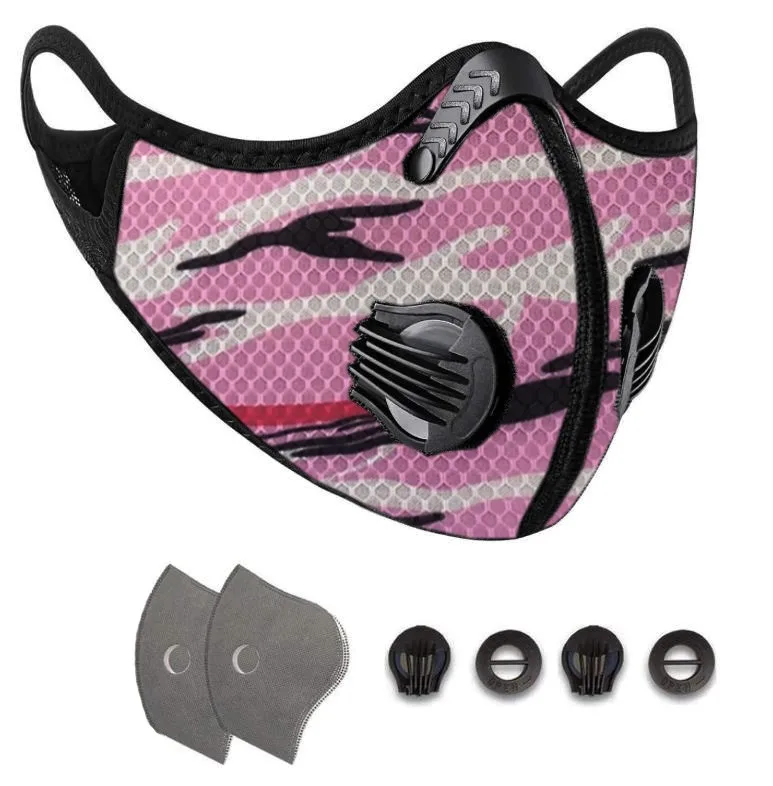 Дышащая противотуманная маска для лица для занятий спортом и фитнесом, противогаз со сменным фильтром из активного угля