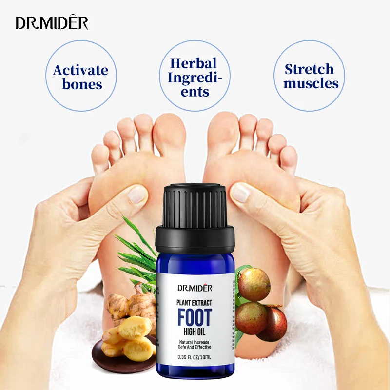 Free samples Private Label Herbal Treatment Height Boosting Increasing Grow Taller Bone Growth Stimulator Foot Massage High Oil