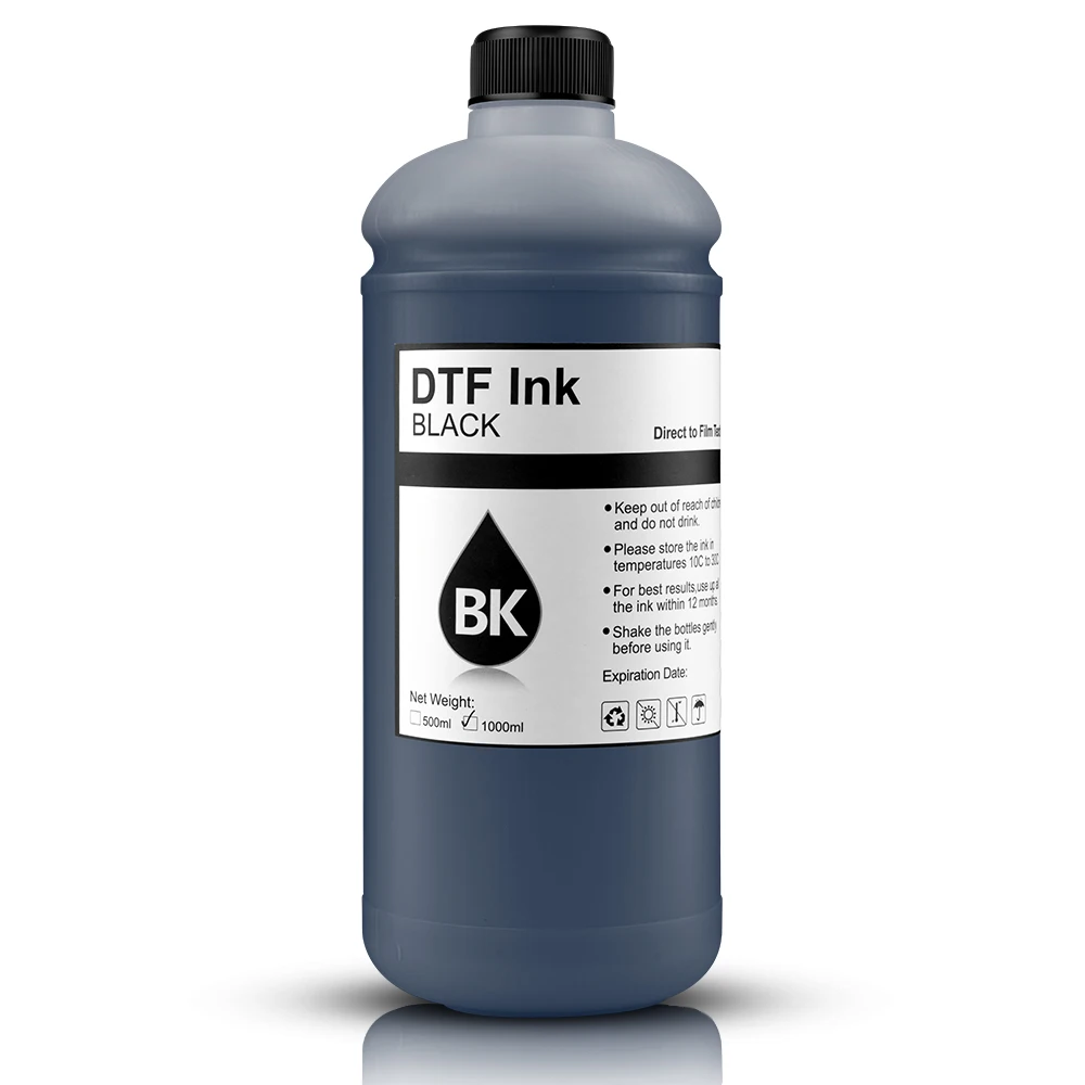Ocbestjet 1000ml DTF Textile Ink Water Based Plastisol Ink Screen Screen Textile Printing Bottle DTF Pet Film Transfer Printer