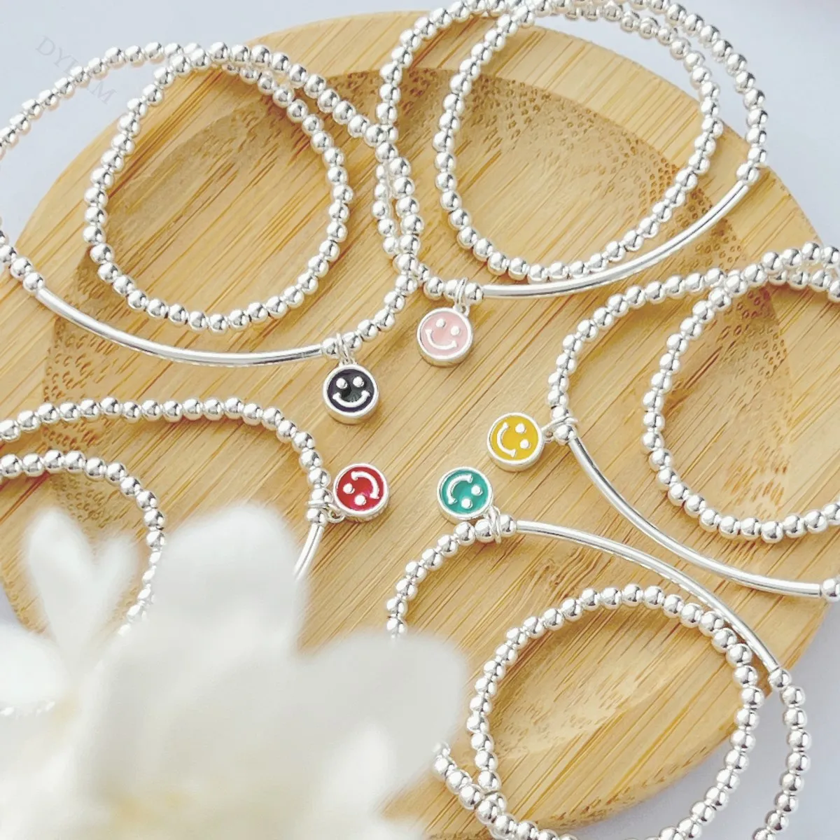 Dylam Accessories Bracelet Bangle 18K Gold Plated Anklets Set Initial Alphabet Letter A-Z Charms Pendant Cuban Link For Women