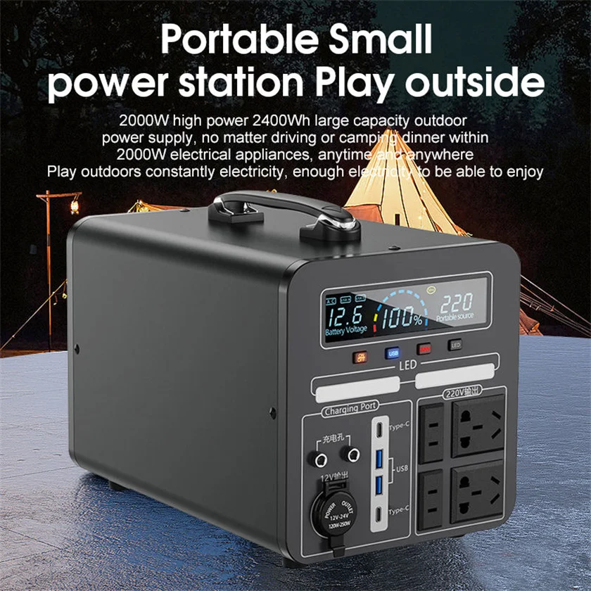 Portable Power Station 1000w Bank Solar Generator 1kw Outdoor Rechargeable Lifepo4 Supply Lithium Ion Home Battery Backup New