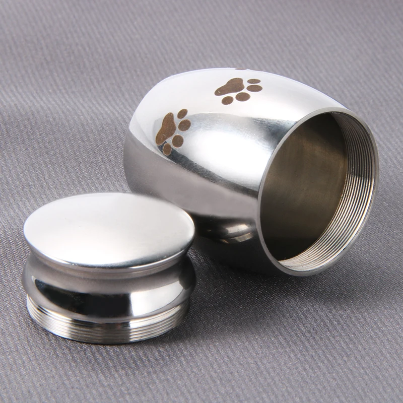 Customized Unique Cremation Urns Pet Metal Pet Golden Silver Rose Gold Memorial Urn Ashes