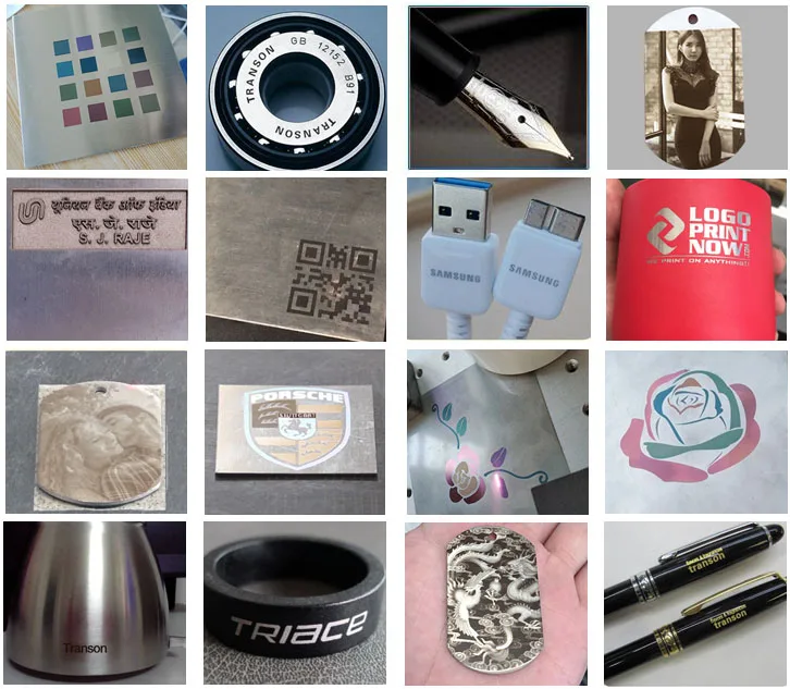 Popular Desktop Pen Logo printer 50w Raycus Fiber Laser Metal Marking Machine Galvonometer Head EZCAD Control 10V/220V