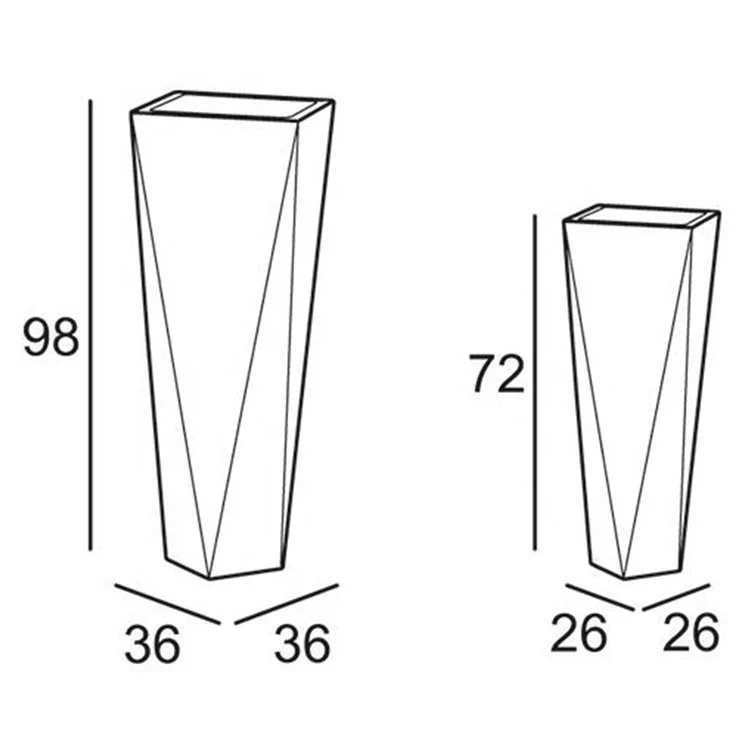 Outdoor modern appearance corner decoration fiberglass flower box planter