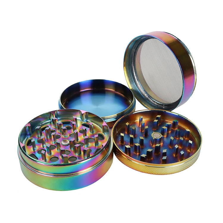 Wholesale Customer Zinc alloy metal material portable cylinder herb wood tobacco leaf herb grinder tobacco