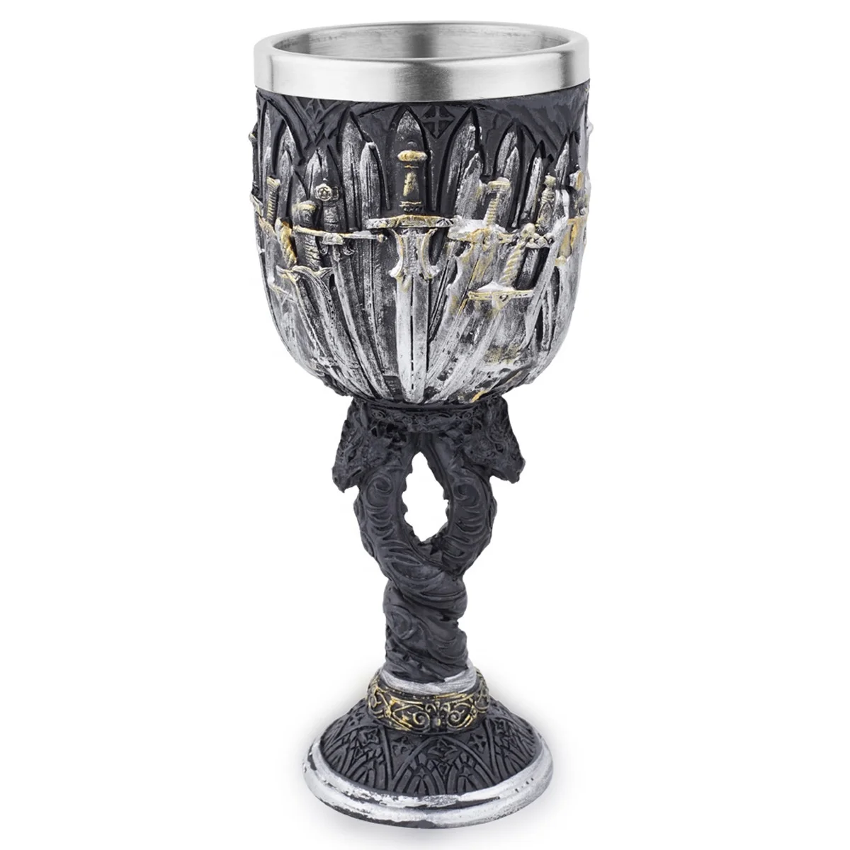 Wholesale Custom Stainless Steel Metal Craft Sculpture Goblet For Home Decoration