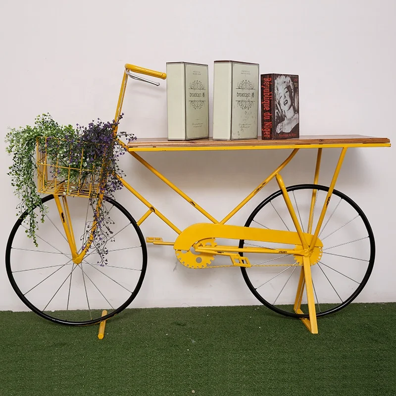 creative display rack flower stand bar shop window floor decoration rack Bicycle Table Decoration
