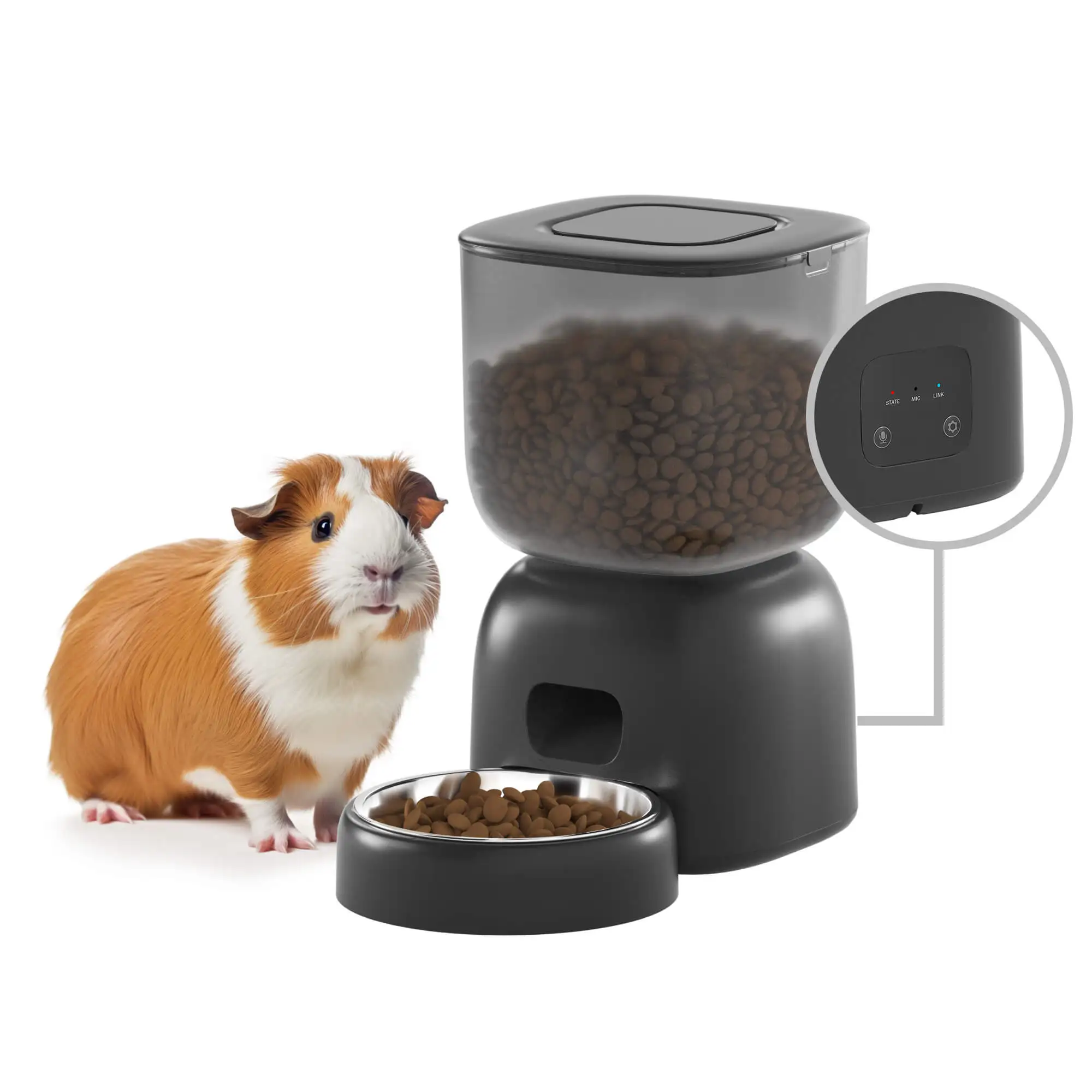 DRH Low Price Wholesale 3L Stainless Steel Pet Bowl Pet Cat Dog Wifi Automatic Smart Pet Feeder