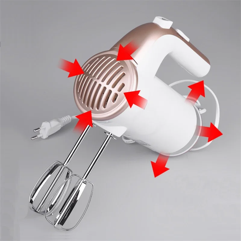 150w/200w/250w/300w Hand Mixer Electric Power Handheld Mixer For Baking Cake Egg Cream Food Beater 5-speed With Turbo