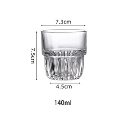 Cutelife Nordic Hot Sale Transparent Glass Coffee Water Beer Glass Cup Drinkwware Home Decoration Kitchen Table Cups For Drink