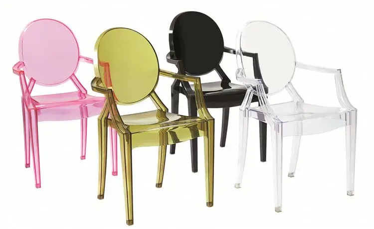 Chair PC Home Furniture Crystal Clear Dining Chair Transparent High Quality Hot Sale Luxury Plastic Dining Room Furniture Modern