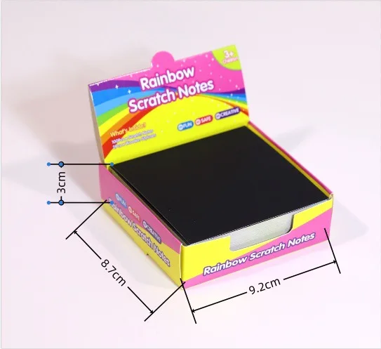 China factory Children DIY  Painting Note Magic Color Rainbow Scratch Art Paper Cards with Graffiti Stencil Kids Drawing Toy