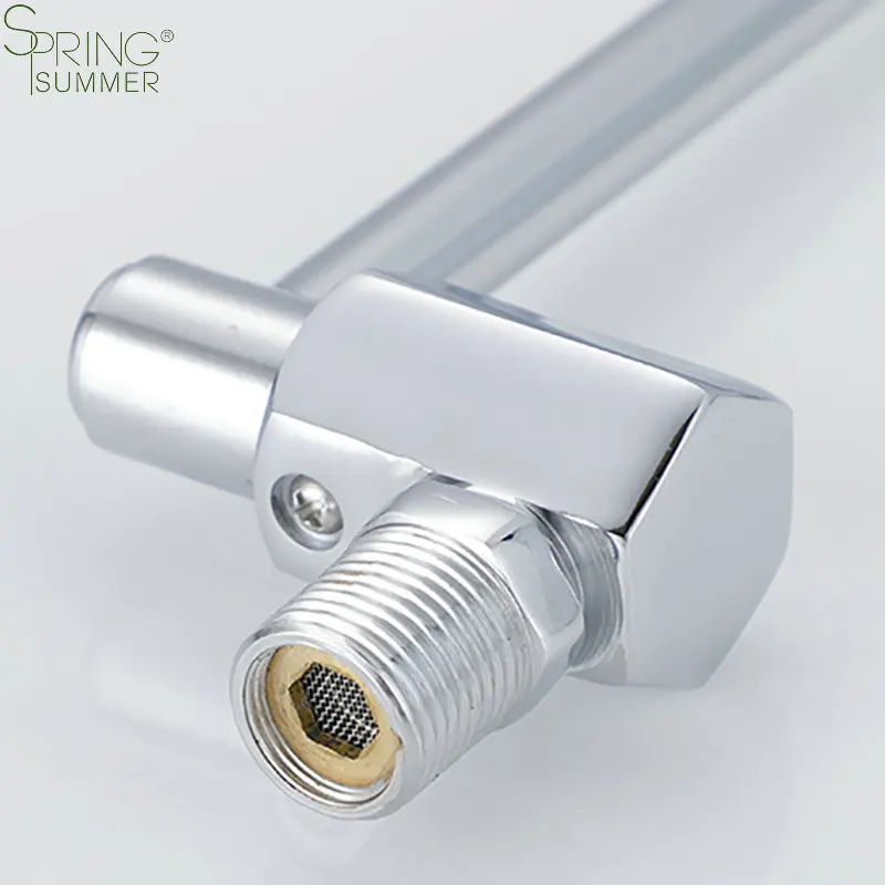 Copper wall mounted semi-automatic swing kitchen faucet  canteen hotel kitchen stove tap