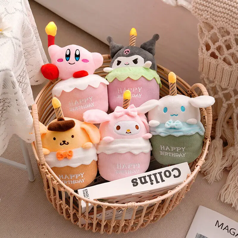Kawaii Anime 20cm Birthday Boba Plush Unisex Cotton Dog Rabbit Toy Customizable Size PP Filling Kids Babies ODM Customization