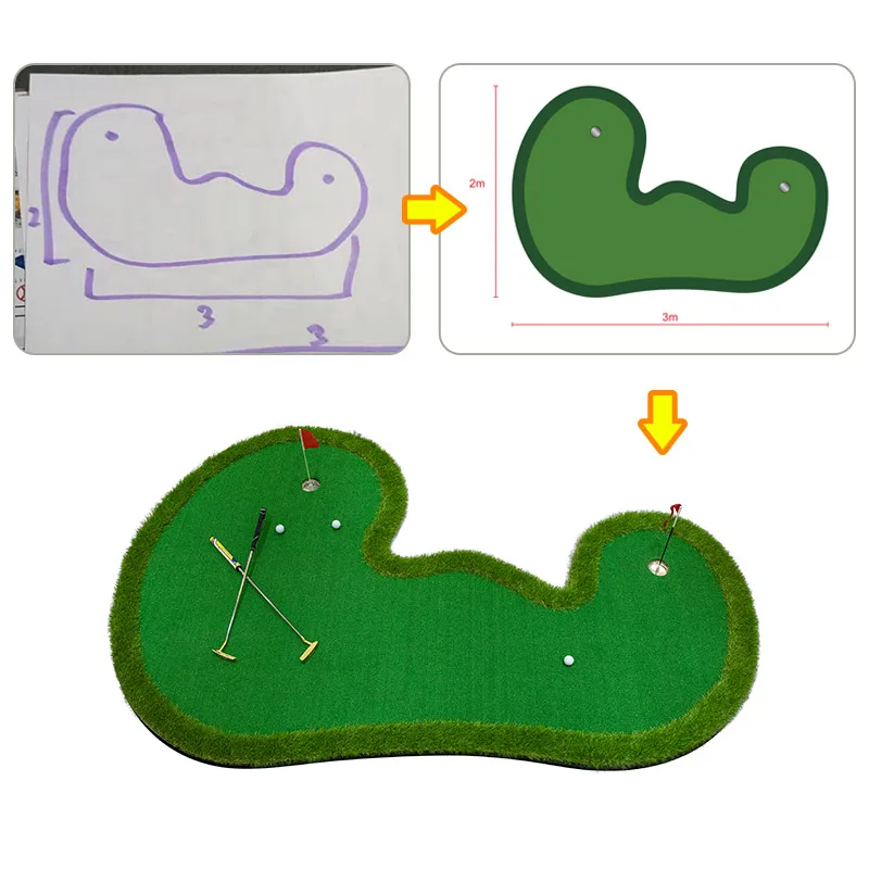 Mini Golf Driving Range training Course Golf Hitting Mat Manufacturer Custom Golf Course