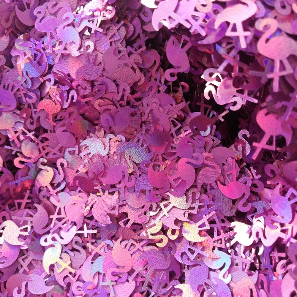 2021bulk! PET laser pink flamigo glitter flakes  for ornament clothes, shoes, decoration all festivals, Christmas ,wedding,etc