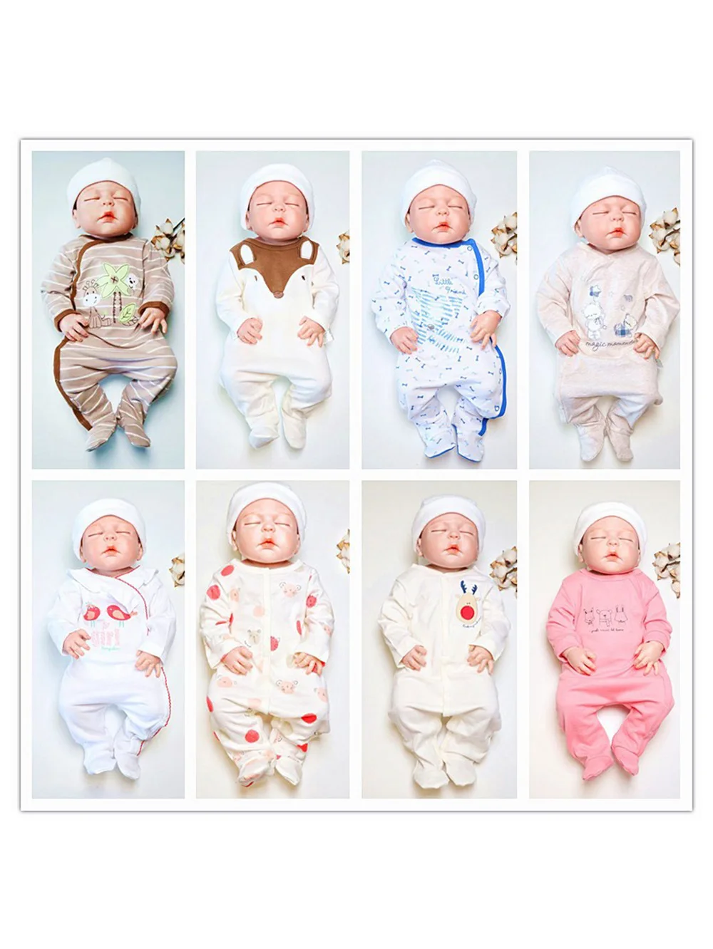 Spring Autumn Safety Grade a Cartoon Long Sleeves Snap Button Baby Romper Newborn Onesie With Feet
