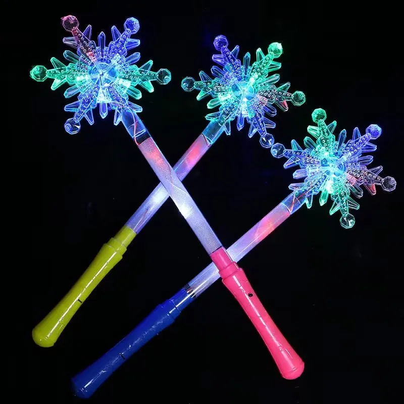 Wholesale Light Up Five-pointed star Magic Ball Wand Glow Stick Hot Sell Children Illuminated Plastic Toys Christmas Decorations
