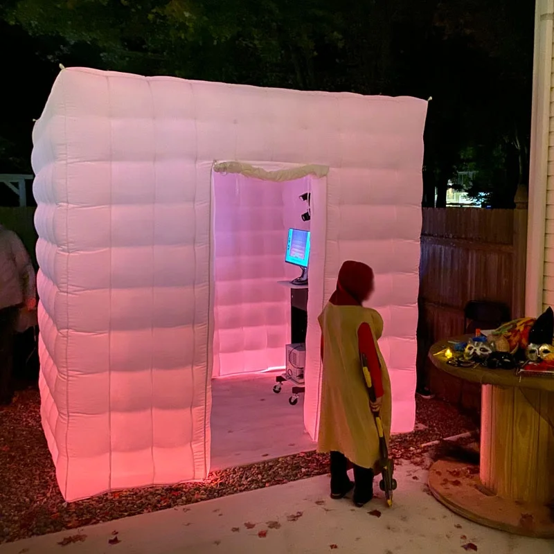 Wedding portable cheap inflatable cube LED photo booth