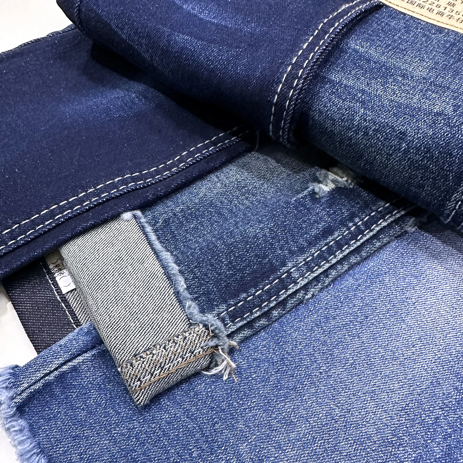 wholesale 10.6 oz 80% cotton spandex high stretch denim material fabric