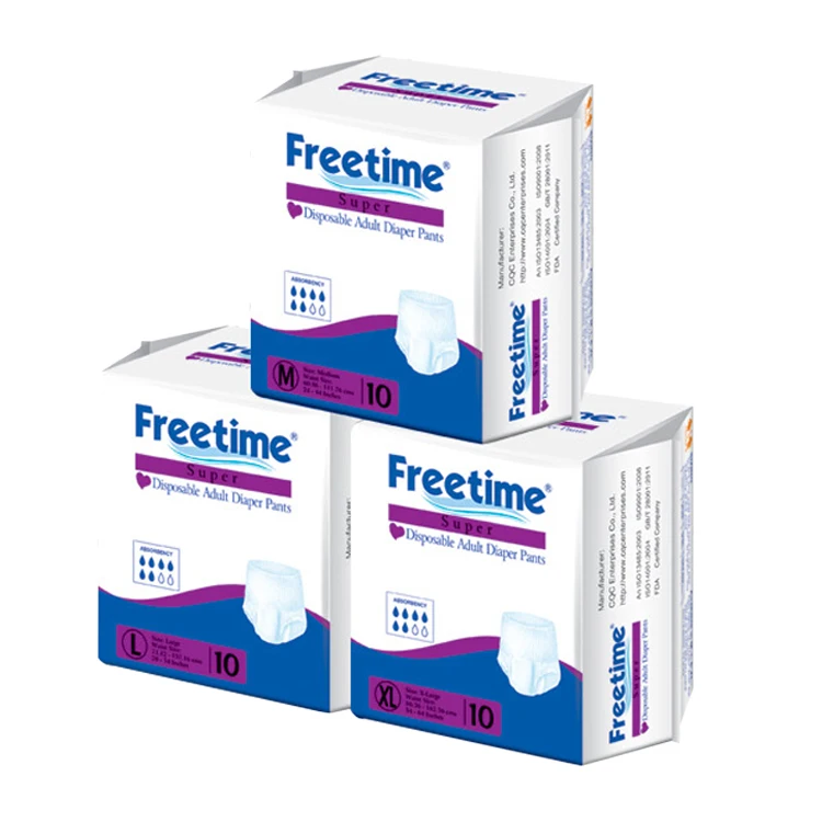 
Colored Disposable Biodegradable Ultra Thick Fluff Adult Diaper 