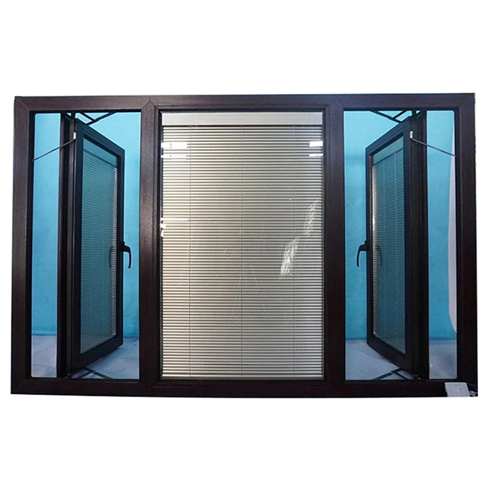 opening 180 degree new construction aluminum powder quoted glass living room double glazing casement windows