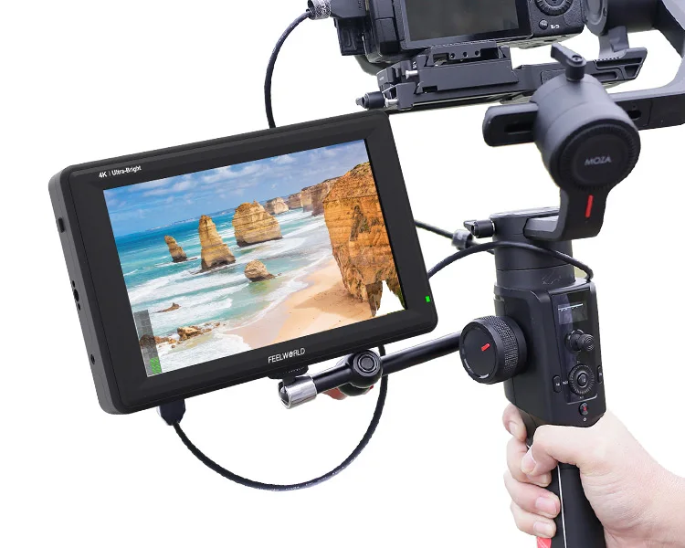 7 дюймов студийный монитор 4K Экшн-камера-монитор верхней части камеры поле для контроля уровня сахара в крови с родное разрешение