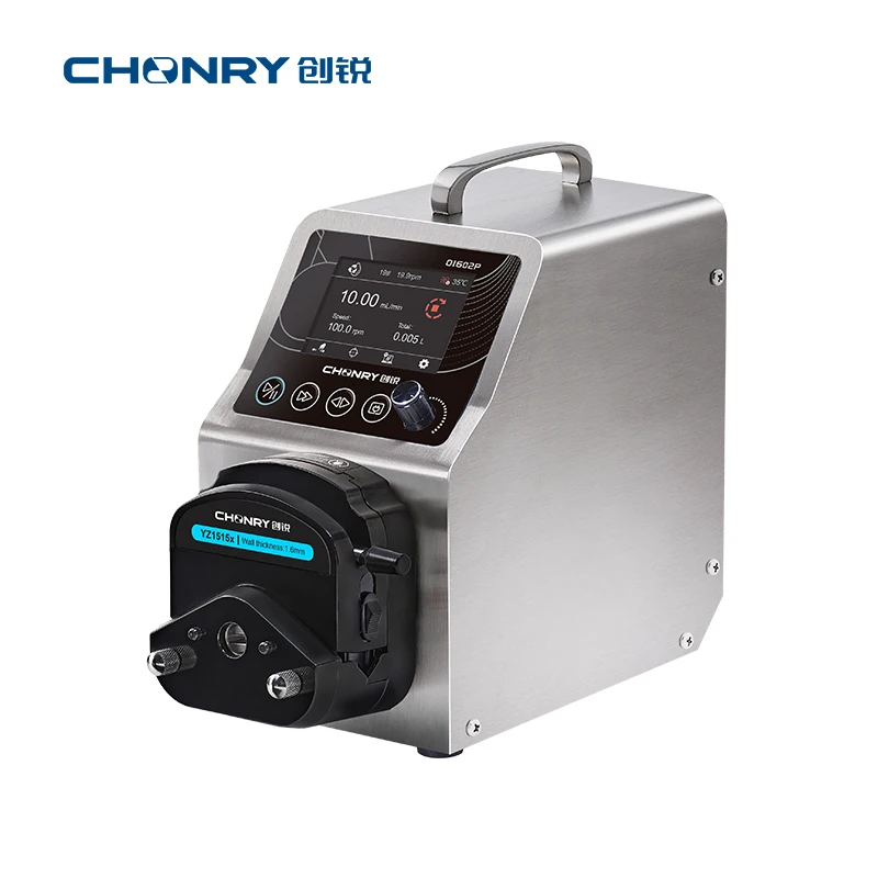 CHONRY 0I602P lab speed adjustable peristalt pump 110V/220V chocolate liquid transfer manufacturer
