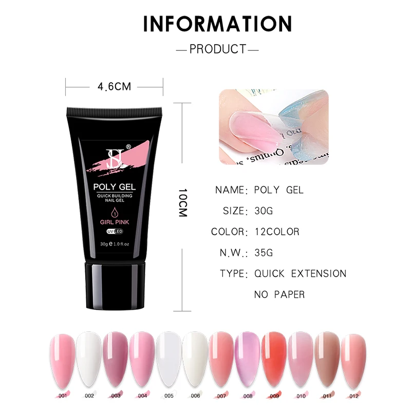 Wholesaler Professional Nail Art Set Private Label Poly Nail Extention Acrylic Nail Art Kit For Woman