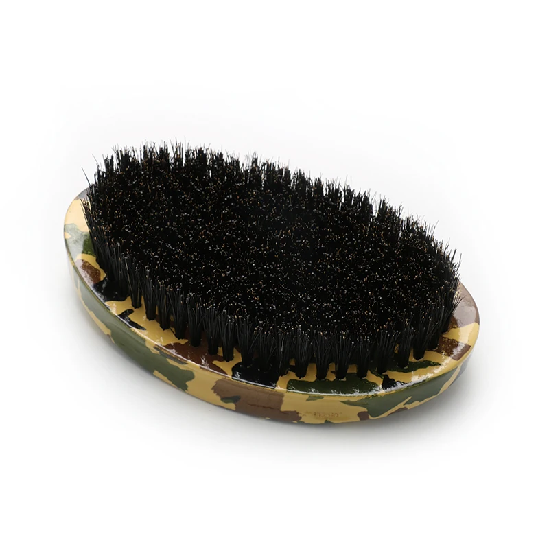 2023 New Style Hair Brush Good Quality Men Beard Brush Oval Shape 360 Curve Wave Bristle Beard Brush
