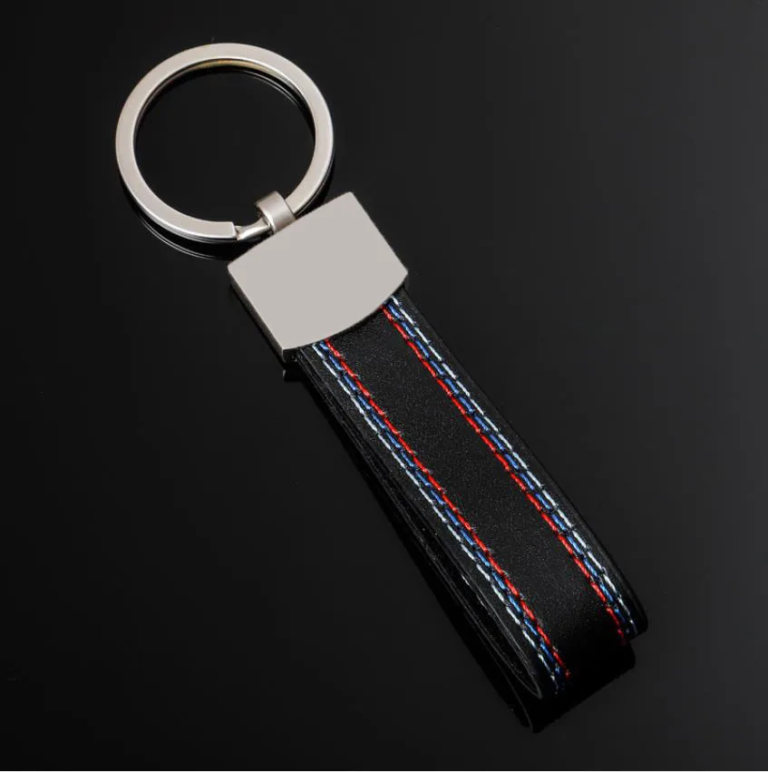  Высококачественный металлический брелок для ключей высшего класса AMG BMW M Кожаный Автомобильный