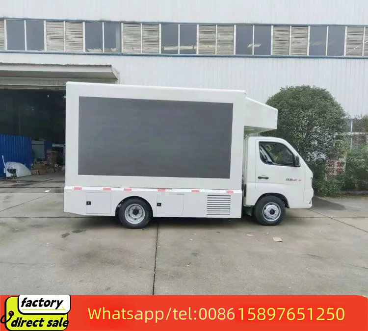 Isuzu HOWO Foton 4*2 P3 screens led mobile truck advertising for sale full color truck van vehicle