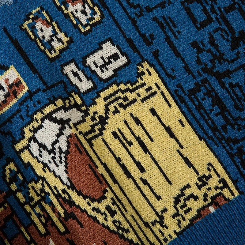 custom brown gg letter graphic jacquard  sweater wool women knitted luxury designer Brand sweater Van Gogh sweater