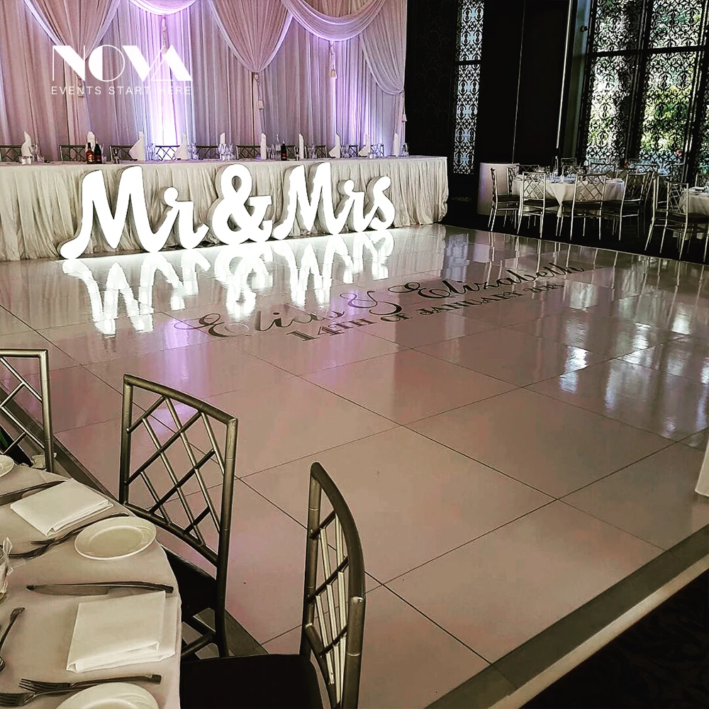 High gloss concert round black banquet dance floor