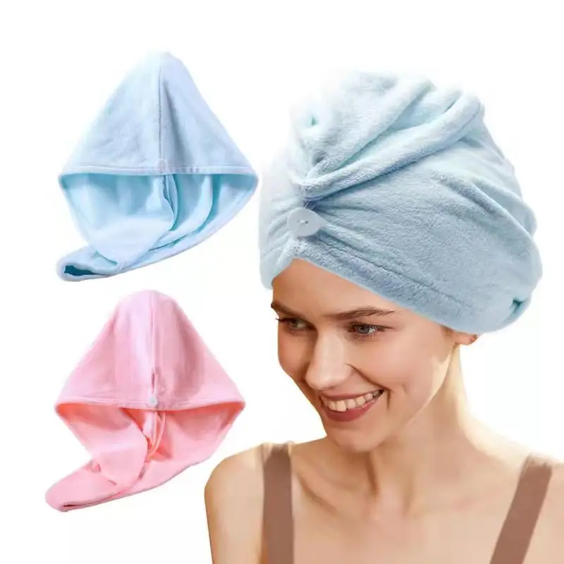 Крышка из микрофибры для сухих волос с сильным абсорбирующим эффектом для душа, быстросохнущая Крышка для полотенец, сухая обертка для волос, тюрбан для полотенец