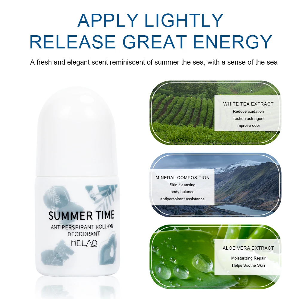 MELAO Travel Size Natural Crystal Deodorant For Woman Stone Vegan Timeless Fragrance Deodorant Underarms Antiperspirant Stick