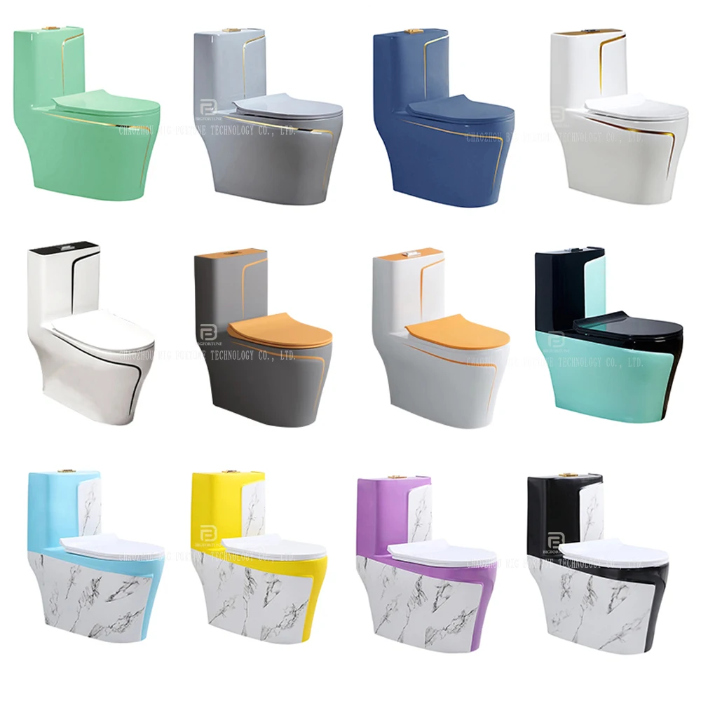 Sanitarios Inodoros Wc Gold Line Design Toilet Bowl Bathroom Floor Mounted Ceramic Elongated Siphon Flushing One Piece Toilets