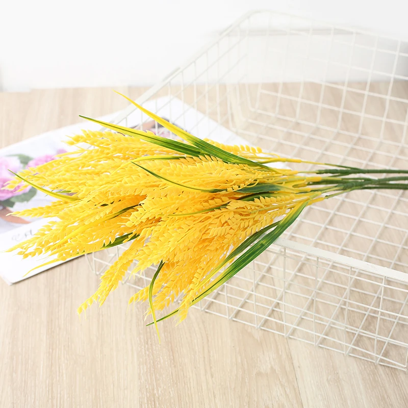 Wholesale High Quality Artificial Plant Single Rice Plastic Plant For Garden Home Hotel Decor Wedding Decoration