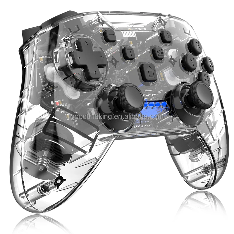 transparent lighting wireless game controller PC Android Game pad joystick for nintendo switch