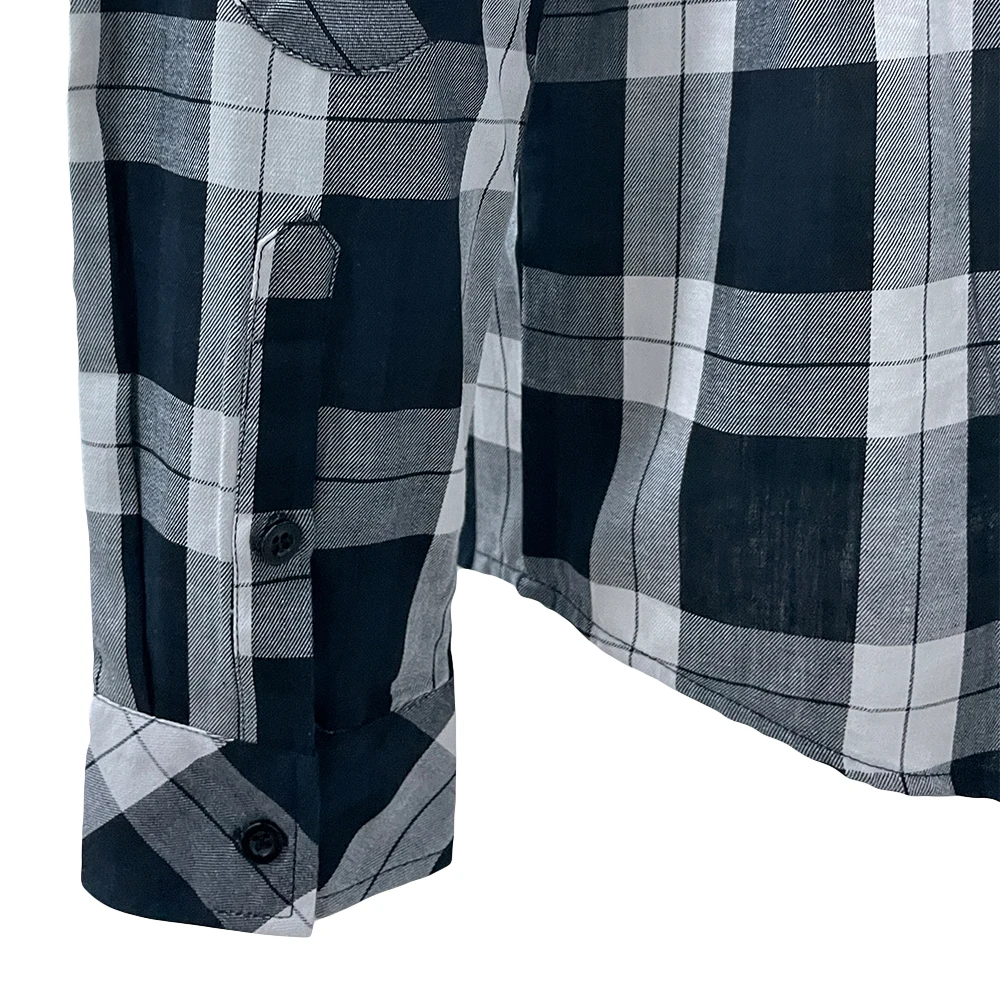 Custom Logo Printing Mens Button Down Oversize Plain Shirt Regular Fit Long Sleeve Casual Plaid Flannel Shirt For Men