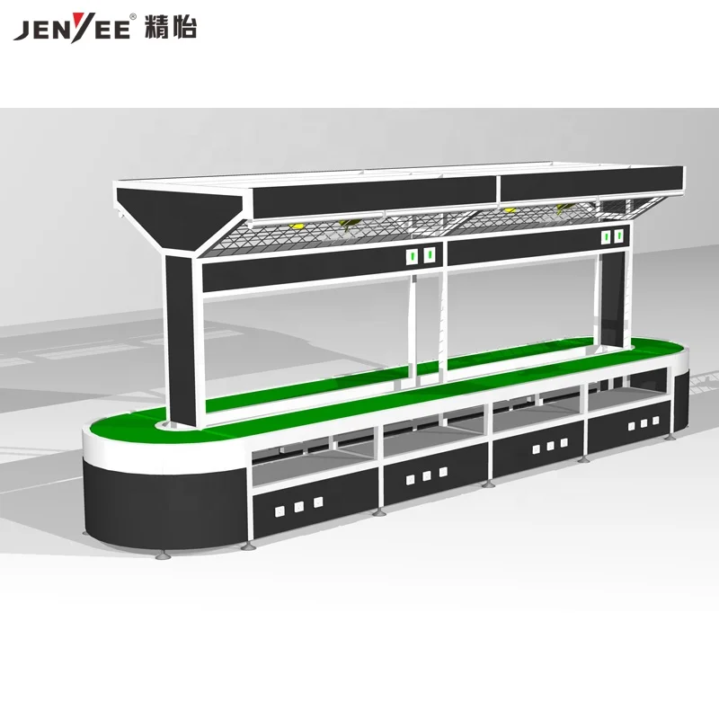 
JY-950 Factory Supply Shoe Assembly Line Rubber Conveyor Belt Type Shoe Making Production Line 
