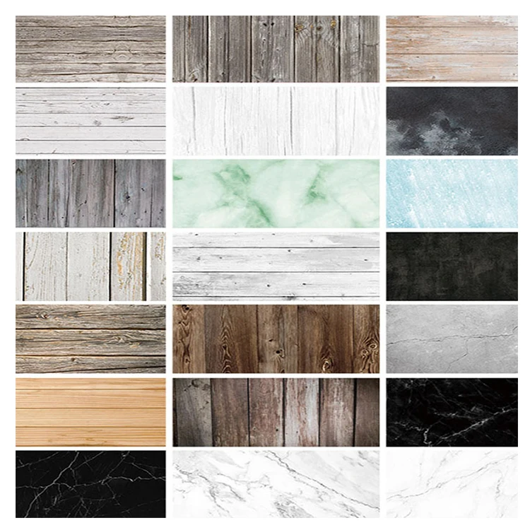 JUNNX 57*87cm Food Photography Marble Backdrop Paper Waterproof Wood Grain double Sided Studio Seamless Photo Background Paper