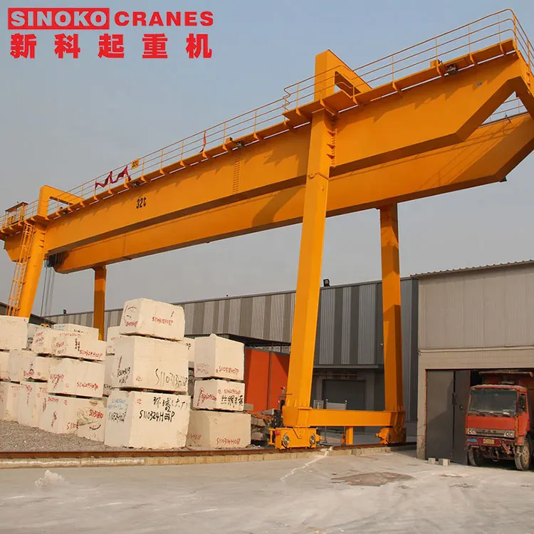 Outdoor Rail Mounted Double Girder Gantry Crane 30 ton