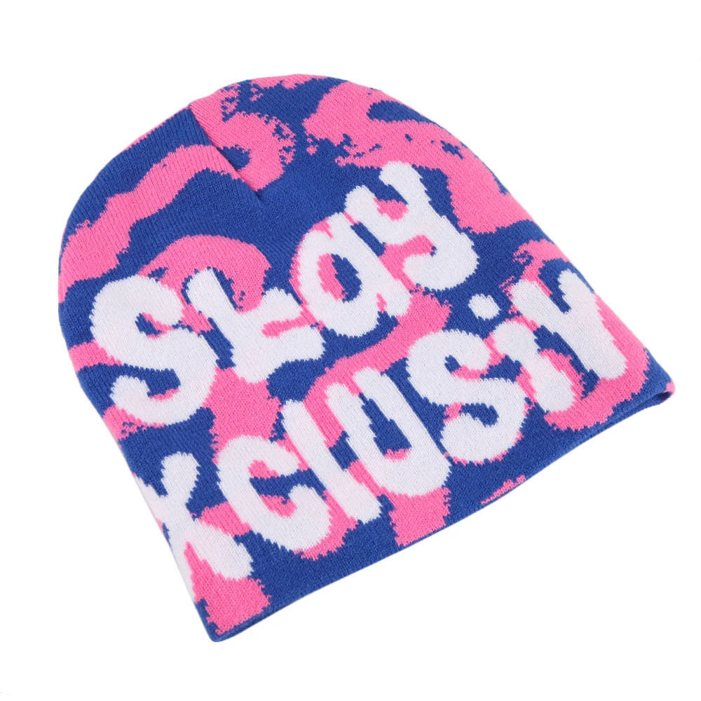 Wholesale unisex 100% Acrylic Winter Hats Custom Jacquard logo Knitted Beanie Hat