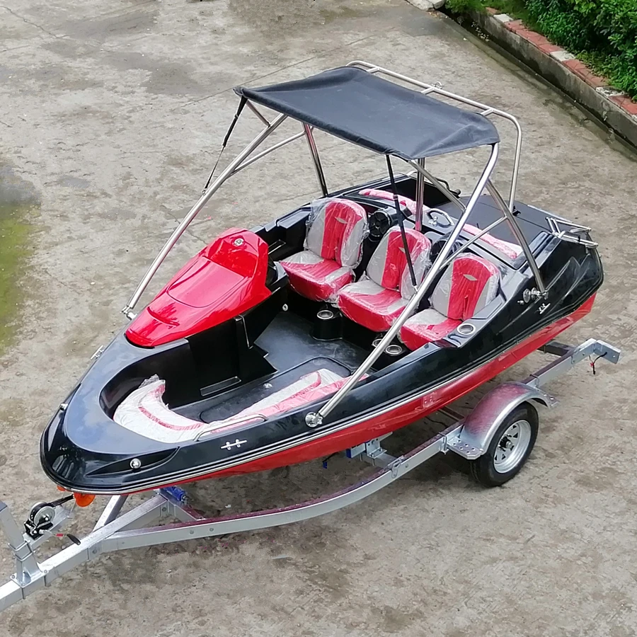 4.8m CE certified similar jet ski outboard engine style leisure FRP boat for sale