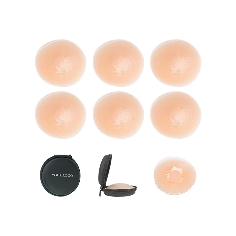 INVISFEEL High Quality 6.5cm matte Nipple Cover Medical Grade Silicone  cakes Nipple Cover Push-Up Thin Nipple Cover