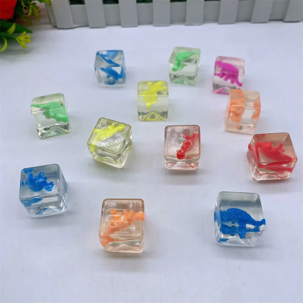 Кристаллические игрушки для льда Моти с динозавром внутри антистресс прозрачные мягкие кукла каваи липкие Эластичные Игрушки